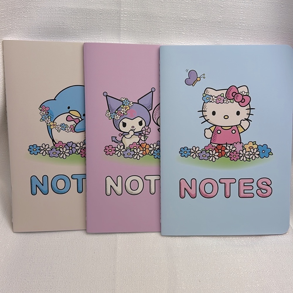 Set of 3 Hello Kitty and Friends Notebooks My Melody, Kuromi, Tuxedo Sam NEW!